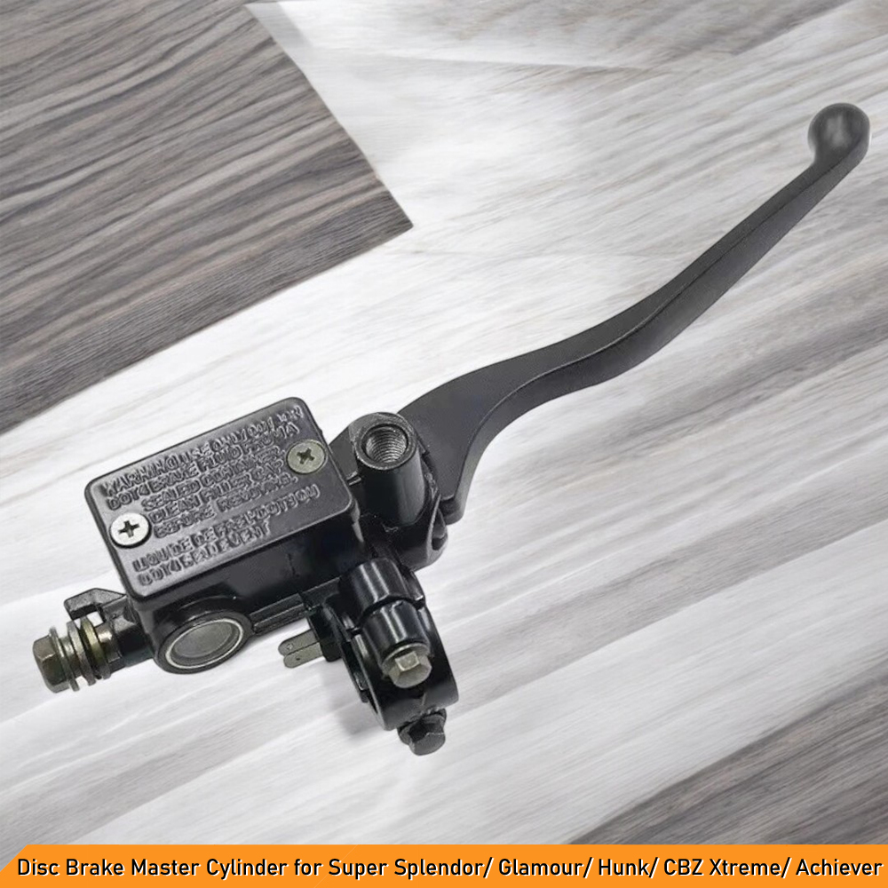 Front Disc Brake Master Cylinder Assembly for Hero Super Splendor/ Glamour/ Hunk/ CBZ Xtreme/ Achiever (With Brake Switch) - Reliable Replacement Part