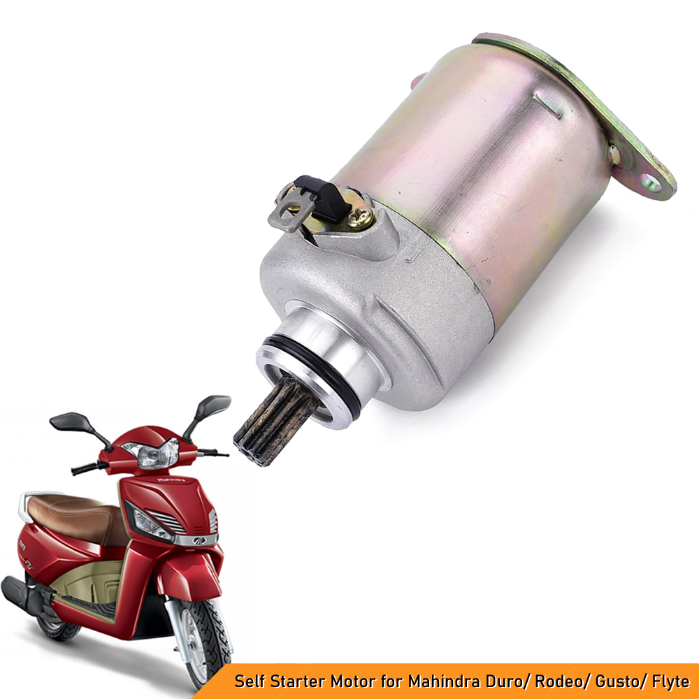 Self Starter Motor Compatible with Mahindra Duro/ Rodeo/ Gusto/ Flyte - Reliable & High-Performance Starter