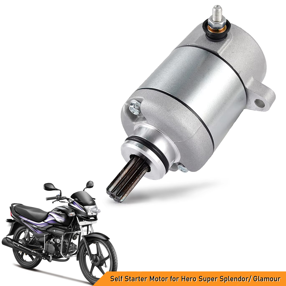 Self Starter Motor Compatible with Hero Super Splendor/ Glamour - Reliable & High-Performance Starter