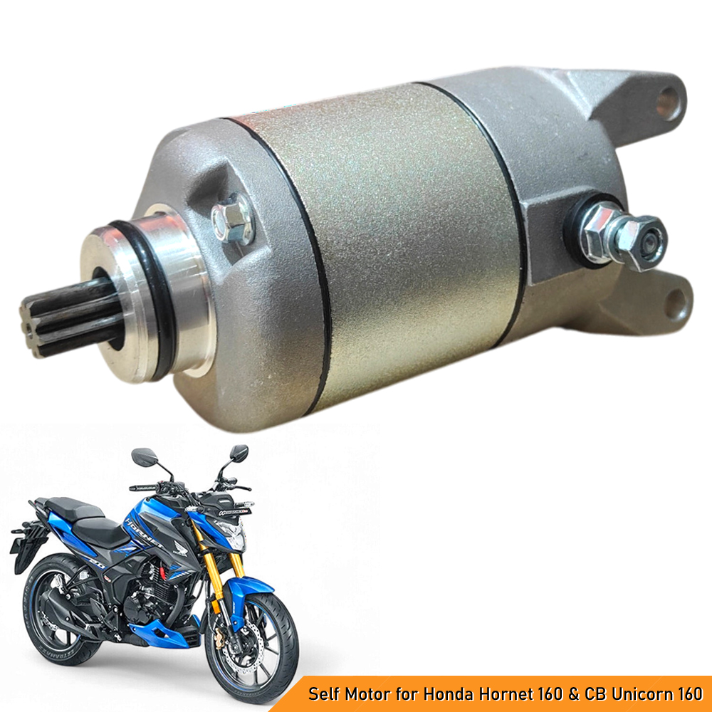 Self Starter Motor Assembly Compatible with Honda CB Hornet 160R & CB Unicorn 160 - Reliable & High-Performance Starter