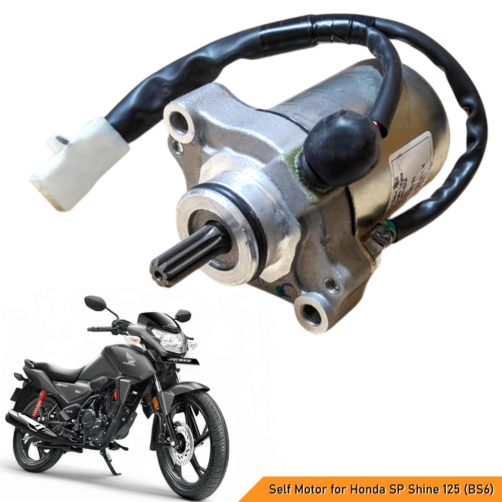 Self Starter Motor Assembly Compatible with Honda SP Shine 125 (BS6) - Reliable & High-Performance Starter