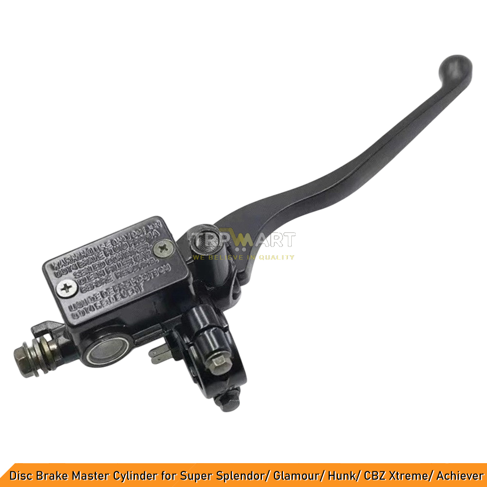 Front Disc Brake Master Cylinder Assembly for Hero Super Splendor/ Glamour/ Hunk/ CBZ Xtreme/ Achiever (With Brake Switch) - Reliable Replacement Part