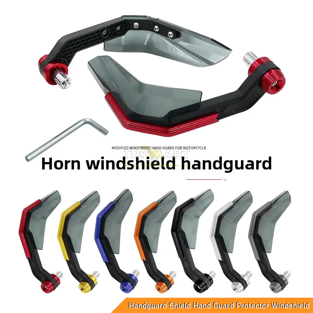 7/8" Universal Windproof Hand Guard Windshield for Motorcycle/ Scooter - Lever Shield with Aluminum Reinforcement