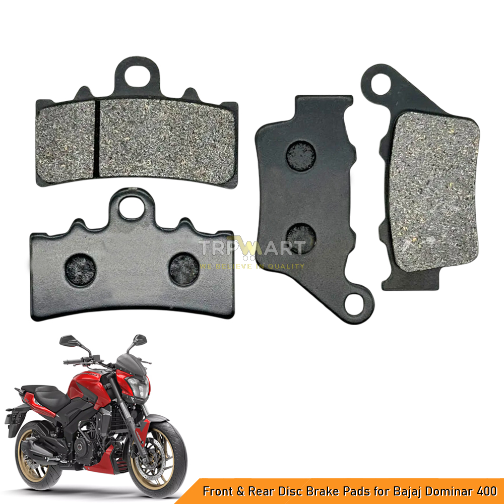 High-Performance Front & Rear Disc Brake Pads for Bajaj Dominar 400 - Enhanced Stopping Power & Durability