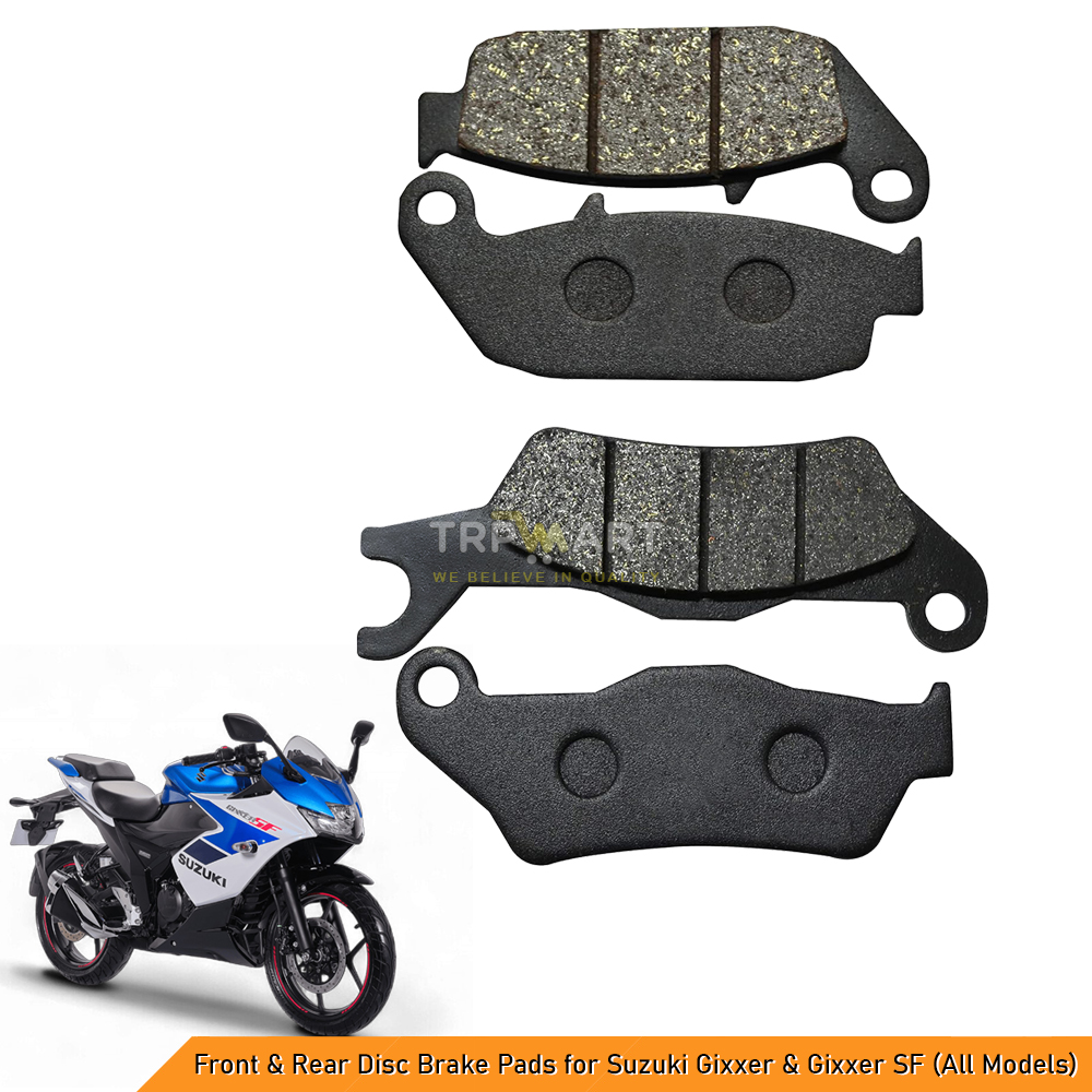 High-Performance Front & Rear Disc Brake Pads Compatible for Suzuki Gixxer & Gixxer SF (All Models) - Enhanced Stopping Power & Durability