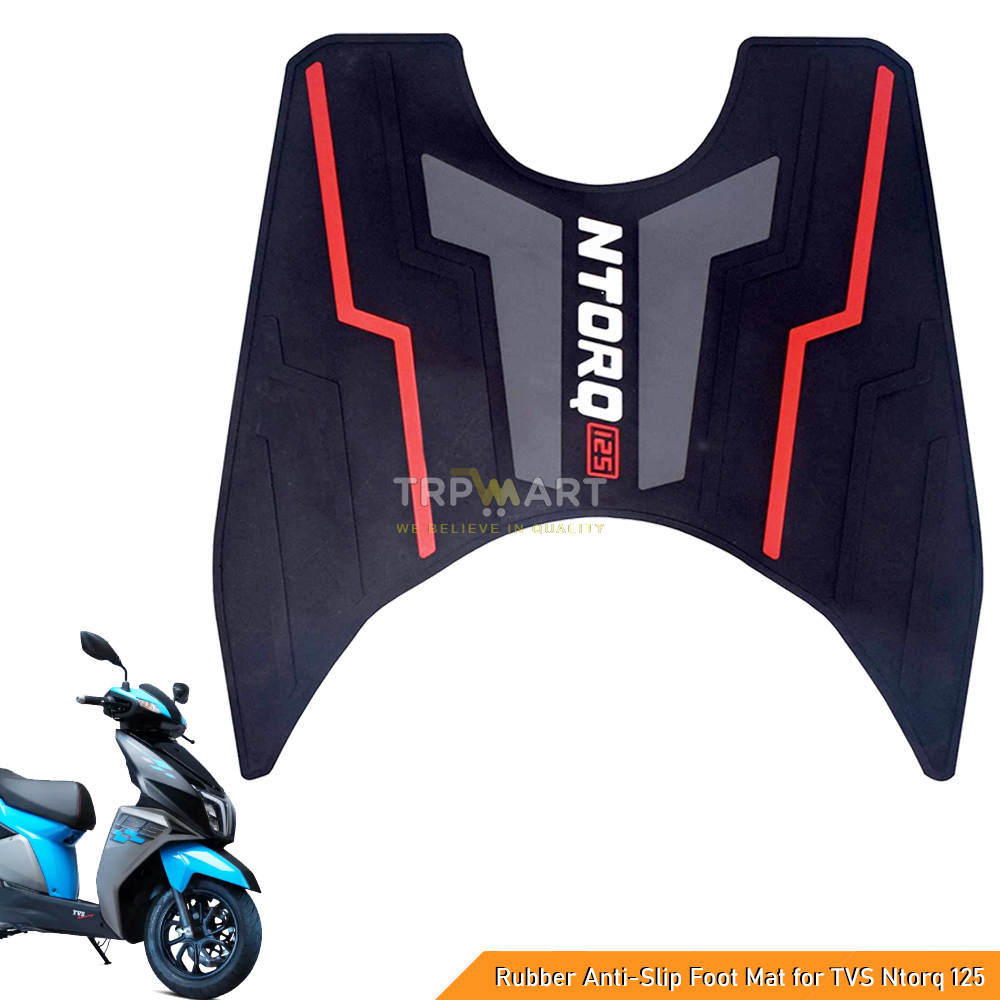Premium TVS Ntorq 125 Scooter Foot Mat - Waterproof, Anti-Skid Rubber Floor Mat - Durable All-Weather Protection (Multi Color)