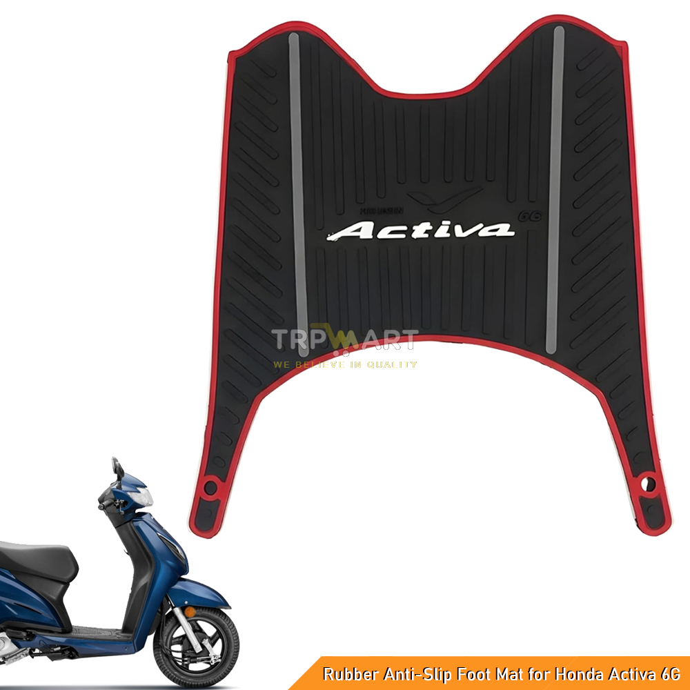 Premium Honda Activa 6G Scooter Foot Mat - Waterproof, Anti-Skid Rubber Floor Mat - Durable All-Weather Protection (Multi Color)
