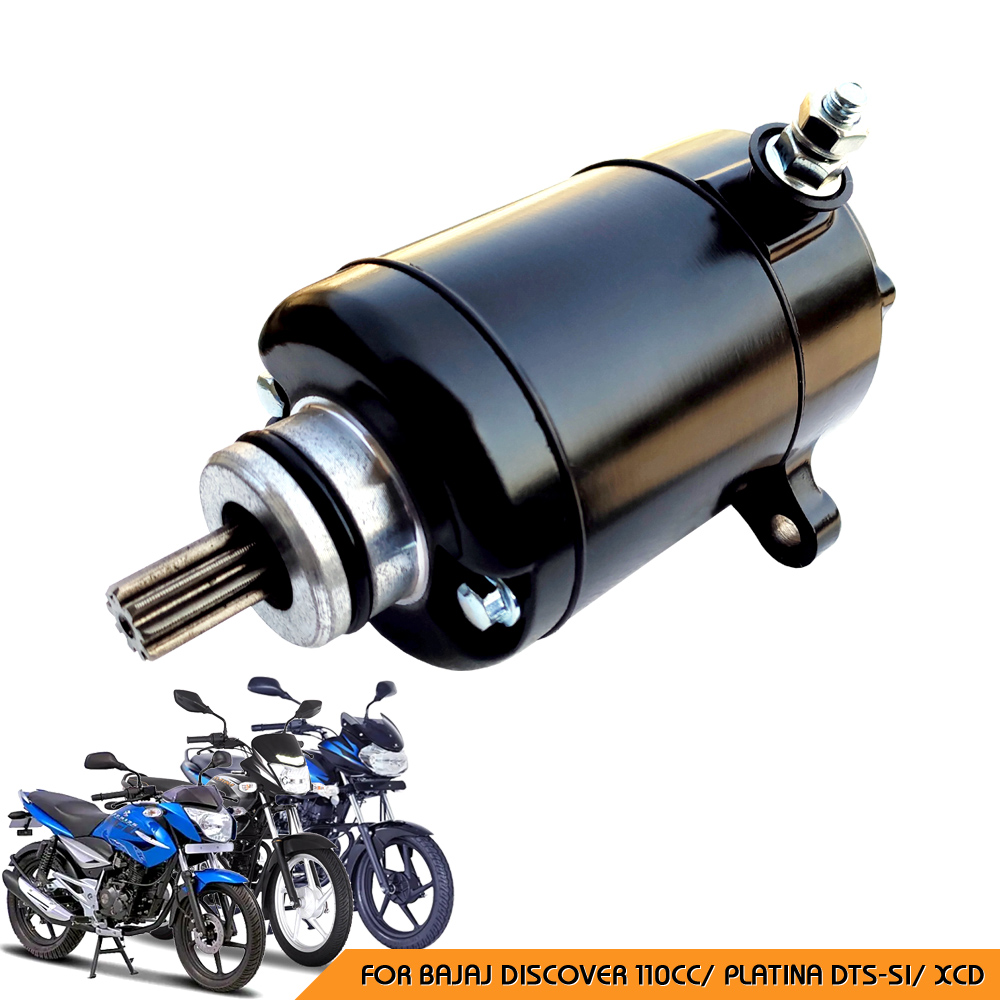 Self Starter Motor Assembly Compatible for Bajaj Discover 110cc/ Bajaj Platina DTS-Si/ Bajaj XCD