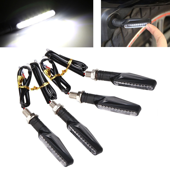 Cool White 9 LED Turn Signal Indicator/ KTM LED Indicators Light, Bike Indicators Lamp for All Motorcycle/ Bikes