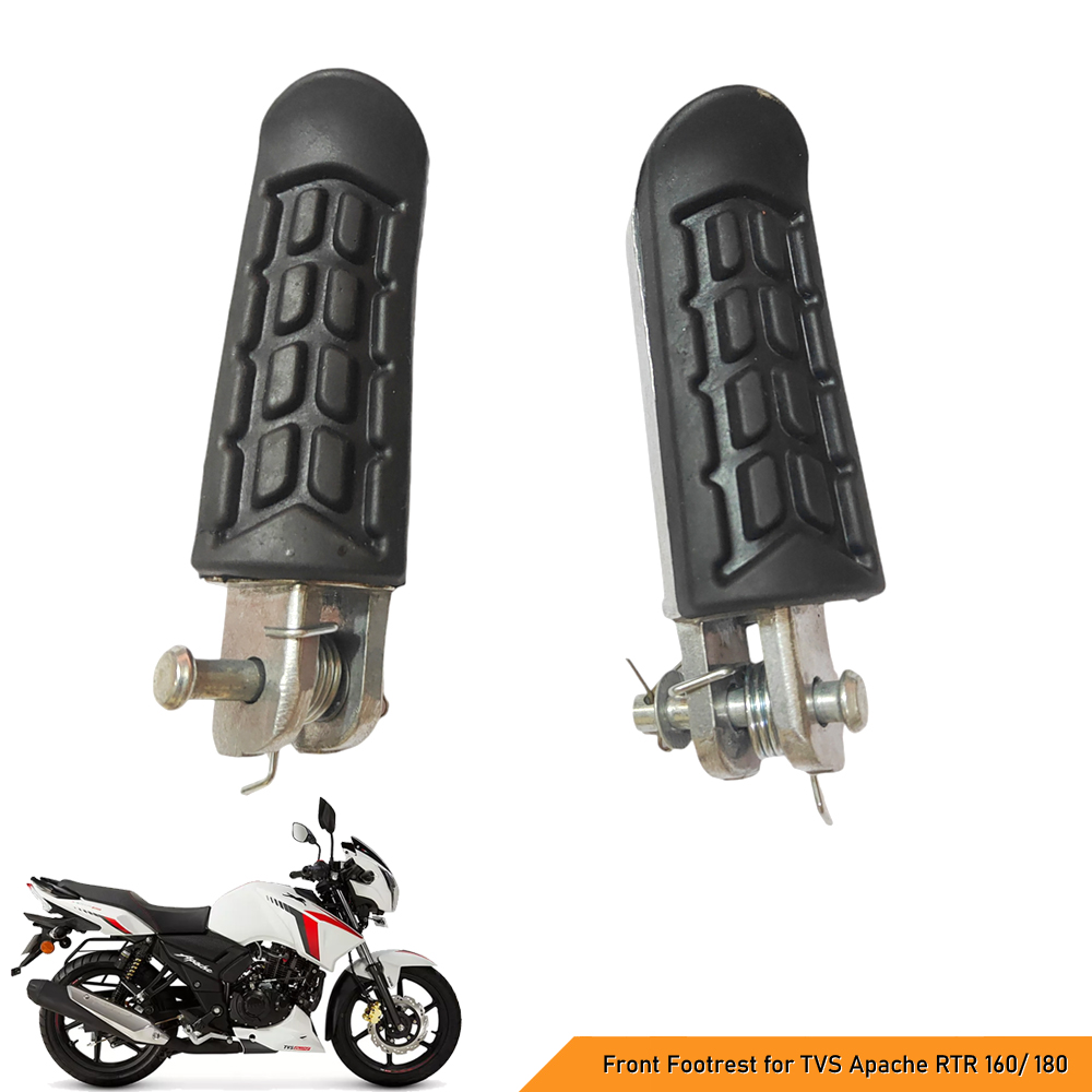 High-Quality Front Footrest for TVS Apache RTR 160/ 180/ 160 4V/ 200 4V (Left + Right)