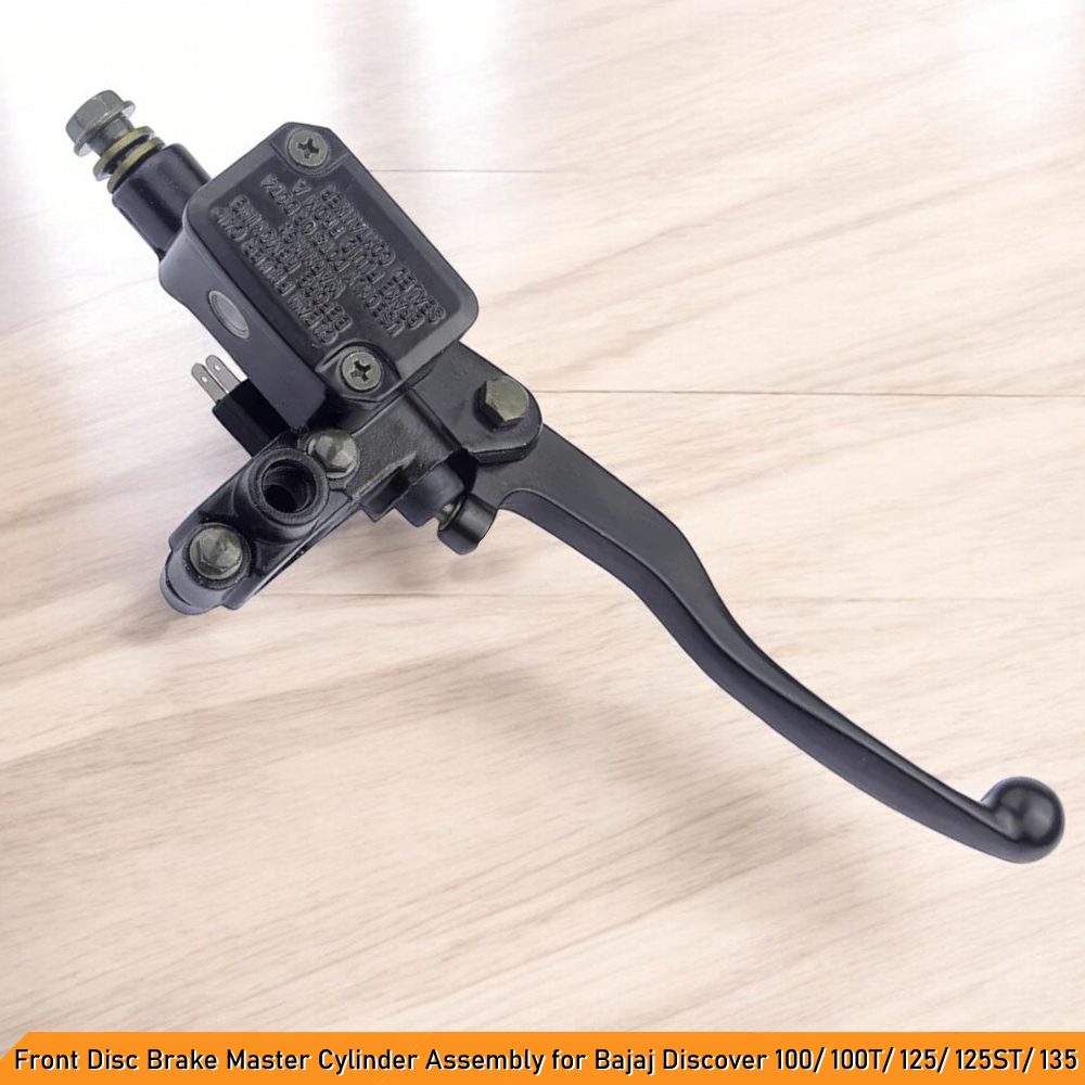 Front Disc Brake Master Cylinder Assembly for Bajaj Discover 100/100T/125/125 ST/135 - High-Performance Replacement  (With Brake Switch)