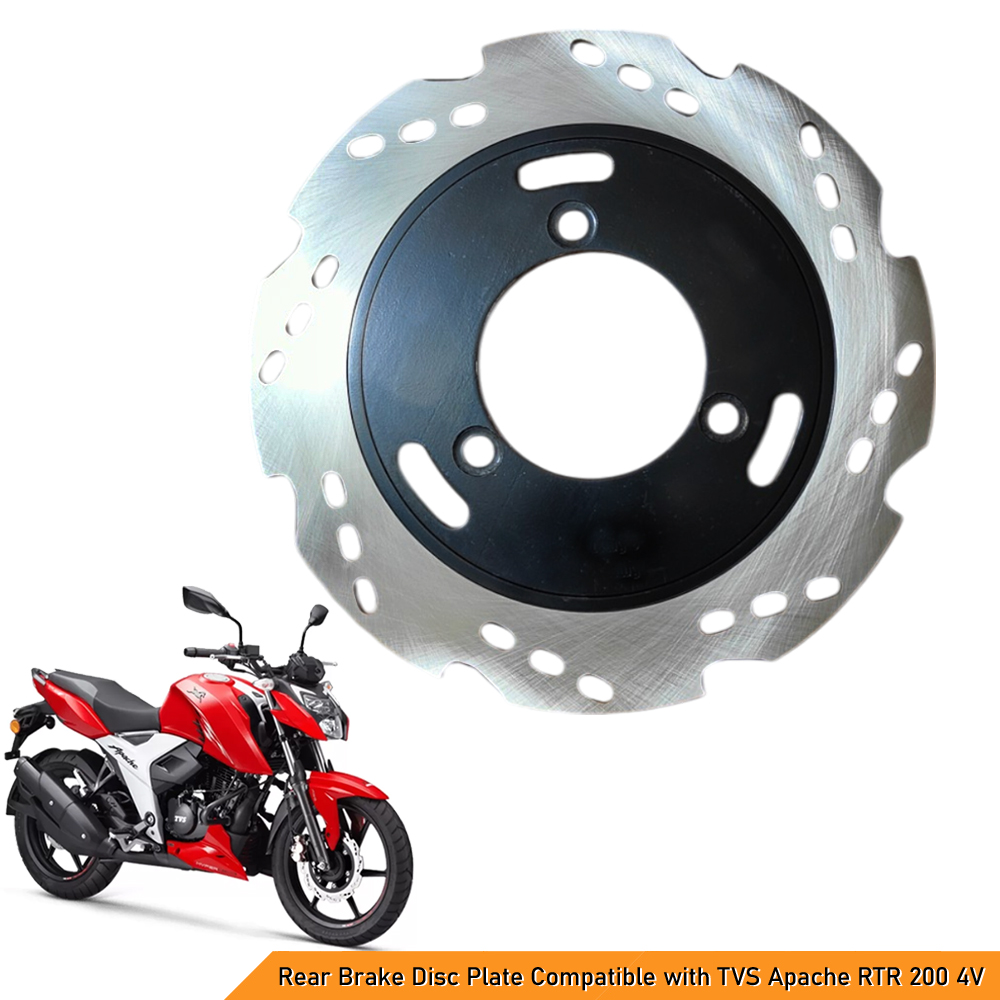 High-Performance Rear Brake Disc Plate Compatible for TVS Apache RTR 200 4V - Reliable & Long-lasting Brake Rotor