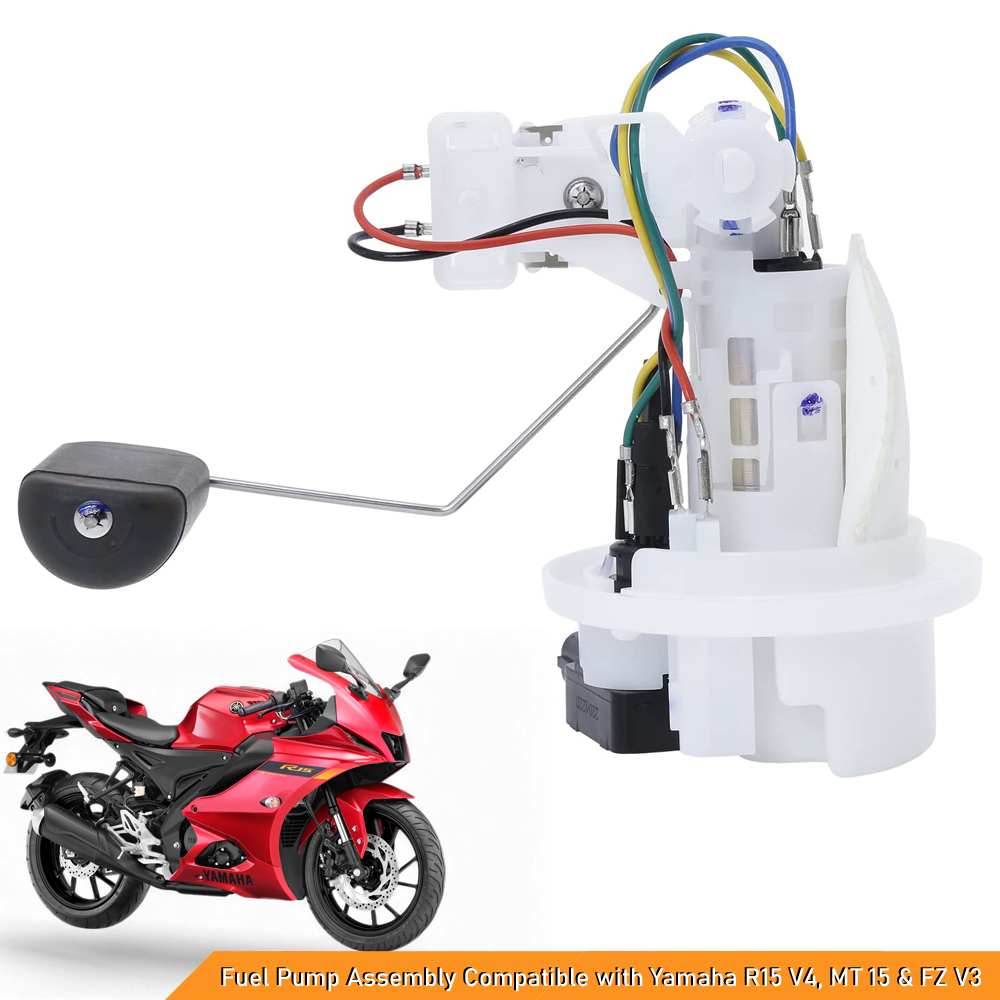 Fuel Pump Assembly Compatible with Yamaha R15 V4, MT 15 & FZ V3 with Fuel Filter & Fuel Level Sensor - High-Performance Replacement