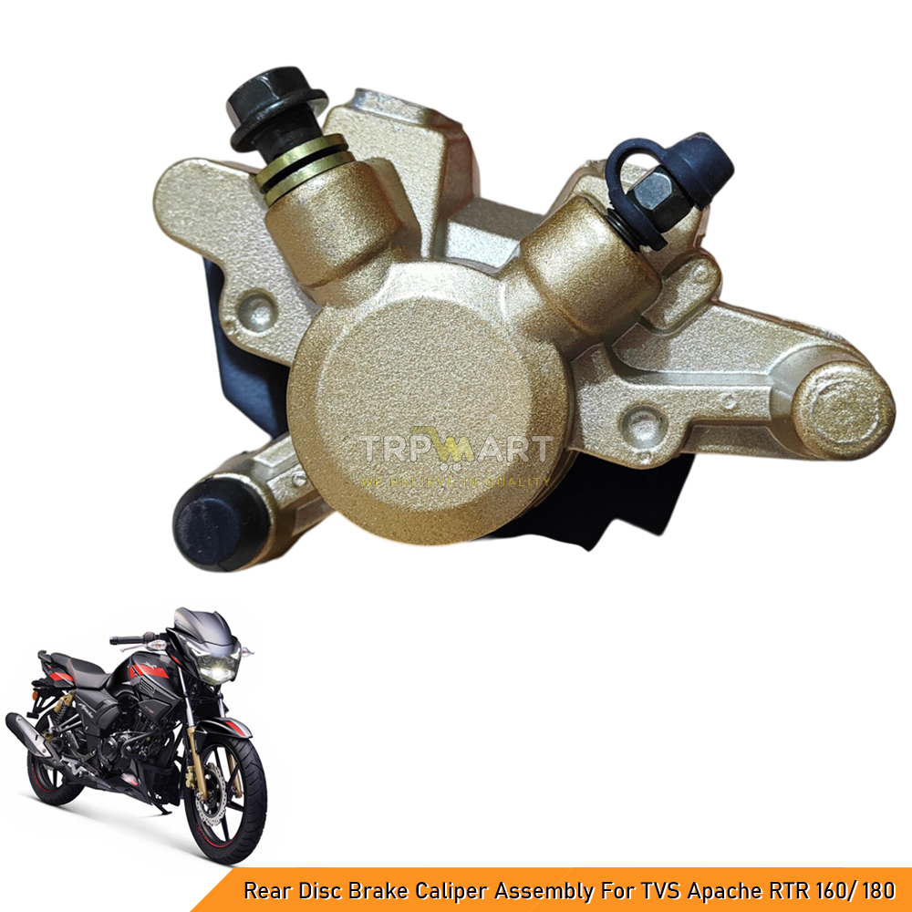 Rear Brake Caliper Assembly with Bracket Compatible for TVS Apache RTR 160/180 - Premium Quality Replacement