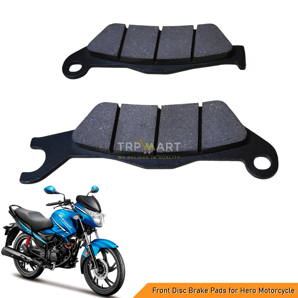 High-Performance Front Disc Brake Pads Compatible for Hero Glamour, Super Splendor, Passion Pro, Passion X Pro, Hunk, Achiever, CBZ Xtreme & Xtreme - Enhanced Stopping Power & Durability
