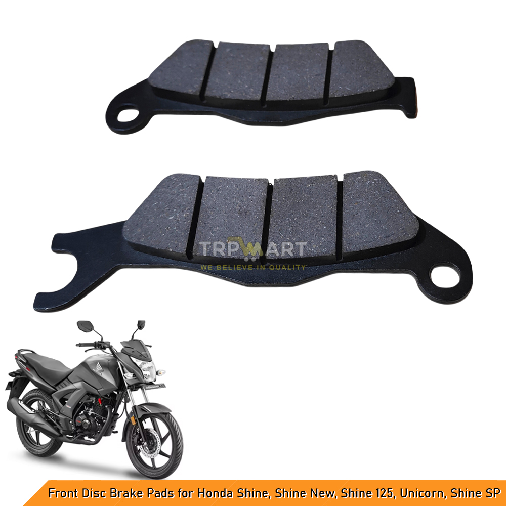 High-Performance Front Disc Brake Pads Compatible for Honda Shine, Shine New, Shine 125, Unicorn, Shine SP (BS4) - Enhanced Stopping Power & Durability