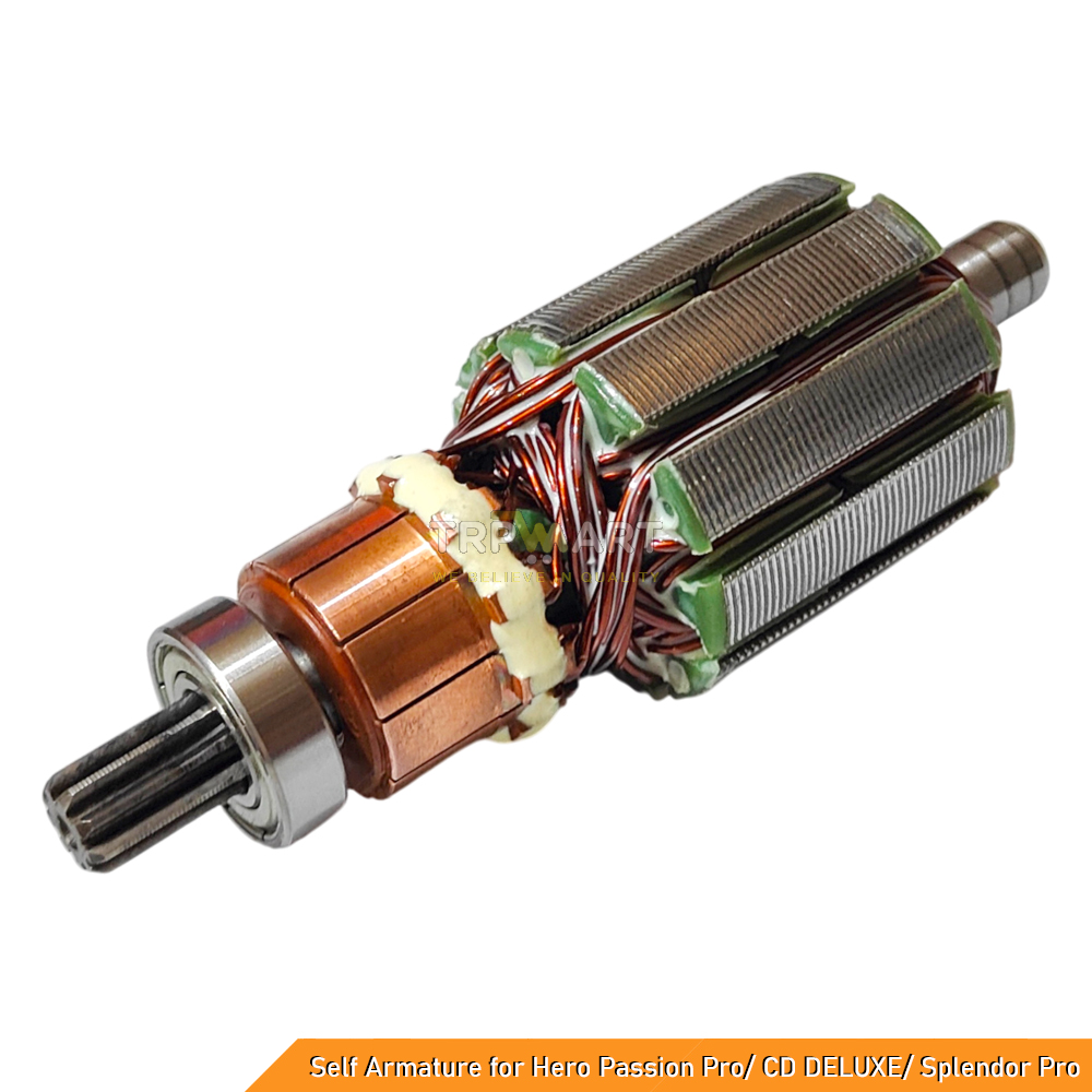 Premium Self Armature for Hero Passion Pro, CD Deluxe, Splendor Pro, Splendor NXG, Splendor Plus & HF Deluxe - Long Life & Reliable Performance