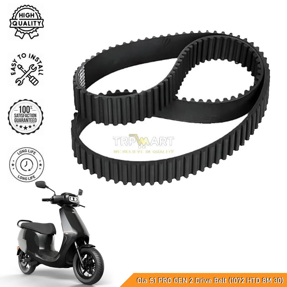 Ola S1 PRO GEN 2 Super Strong Drive Belt - 1072 HTD 8M 30, Steel-Reinforced, High-Performance & Low-Noise Power Transmission Belt