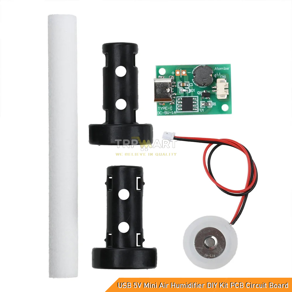USB 5V Mini Air Humidifier DIY Kit PCB Circuit Board Mist Maker Moisture Spray Fogger - Ultrasonic Piezoelectric Humidifier Moisture Atomizing Chip Mist maker Circuit Board for Electronic DIY Projects