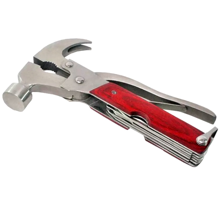 Multifunctional Nail Puller Hammer Saw Pliers Knife Screwdriver Household Outdoor Survival Camping Tool With Carry Case