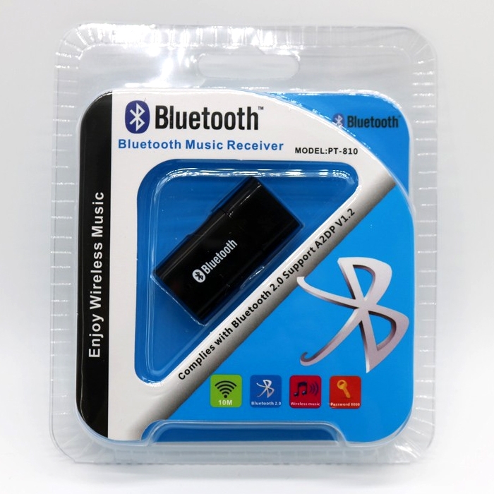 PT-810 Bluetooth A2DP V1.2 Audio Music Receiver 3.5mm AUX for Speaker, USB Powered