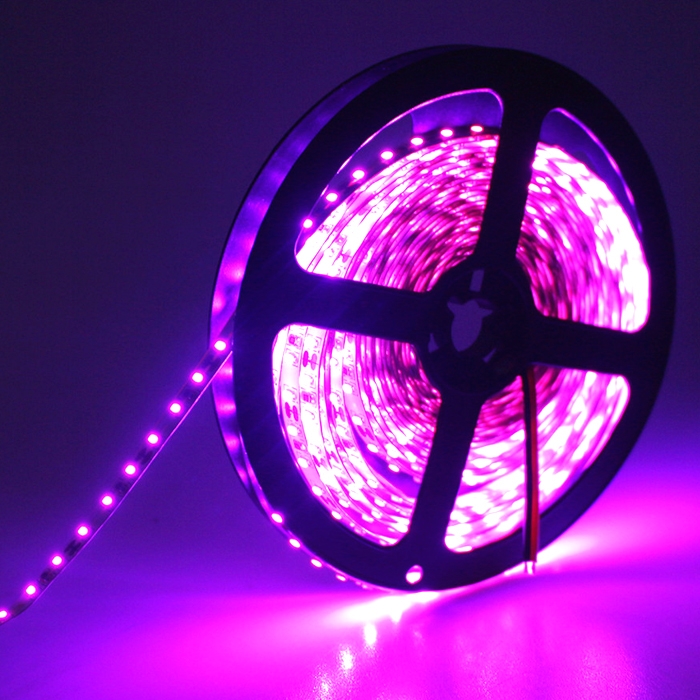 Pink 5 Meter SMD 3528 LED Flexible Strip Tape 300 LED Light For Home Decor, Automobile, Indoor & Outdoor Lighting Rope + Free 12 Volt DC LED Driver